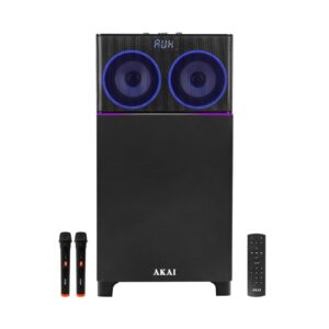 AKAI PM-100B: The Ultimate Bluetooth Party Speaker with Dual Wireless Mics!