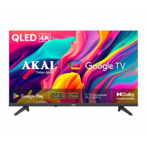 AKAI 55" 4K QLED Google TV | Bezel-Less Brilliance, Smart Entertainment
