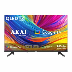 AKAI 65-Inch Bezel-Less 4K QLED Google TV, Cinematic Brilliance, Boundless View