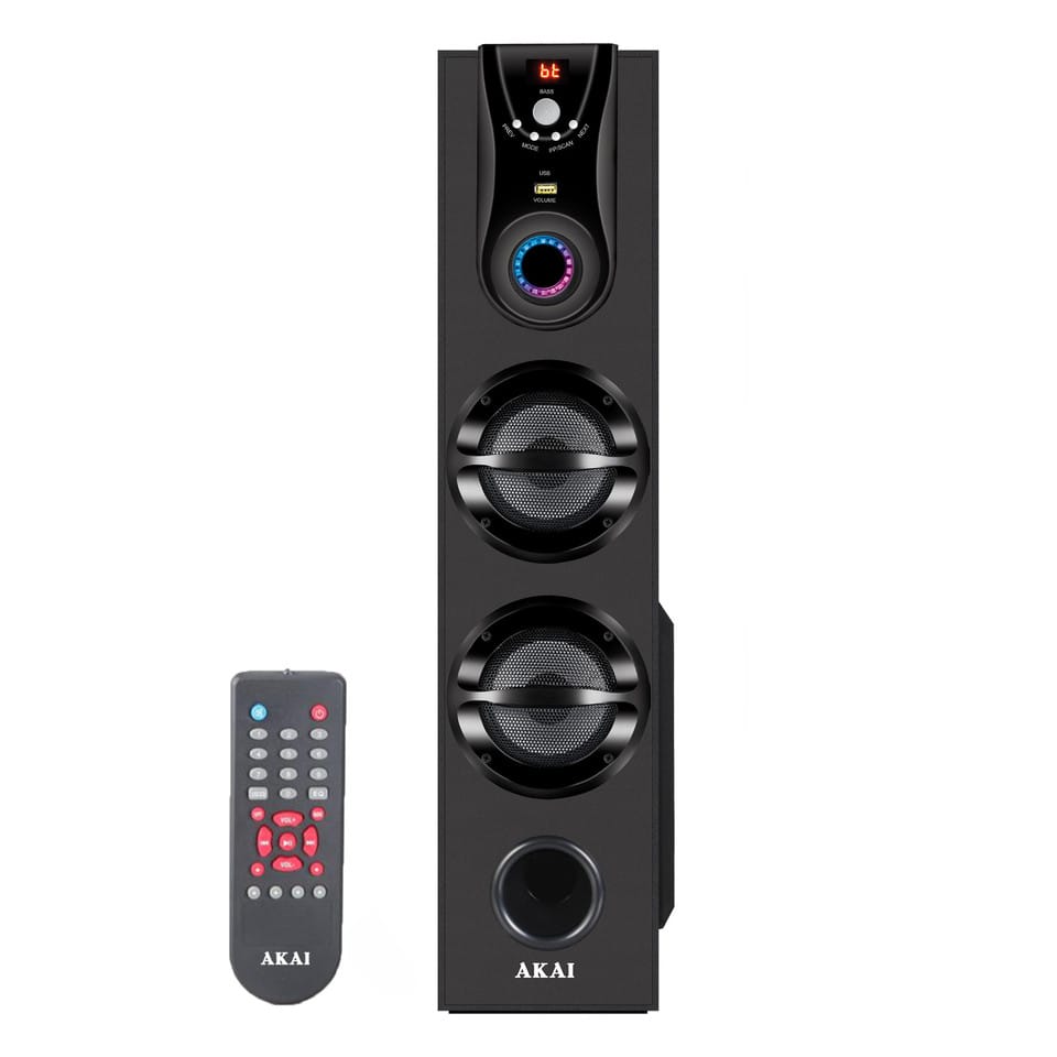 AKAI TWS-600Max Bluetooth Twin Tower Speaker, Big Sound, Pure Vibes