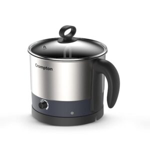 Crompton Insta Nourish 1L Multi-Purpose Electric Kettle (600W, Stainless Steel), Quick Boil, Smart & Sleek!