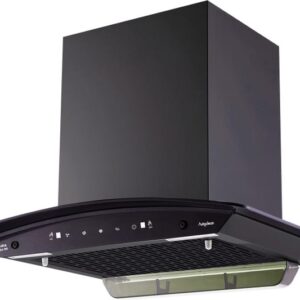 Kutchina Brezza 90 Auto-Clean Wall Mount Chimney, Black, 1200 CMH