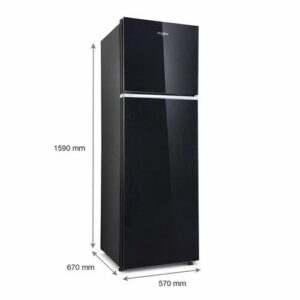 Whirlpool 278L Frost-Free Double Door Refrigerator, Crystal Mirror Finish