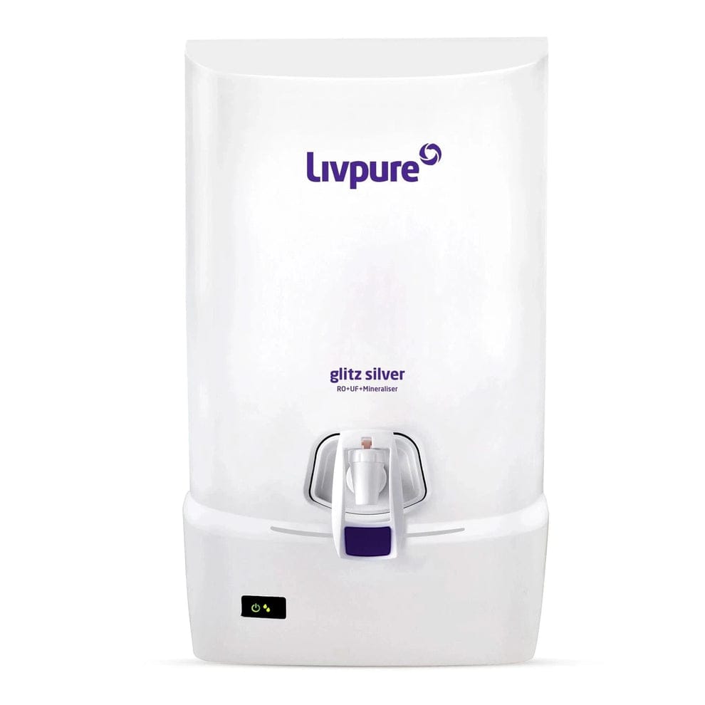 Livpure Glitz Silver 7L RO + UF + Mineraliser Water Purifier, Pure & Healthy Water, Every Time