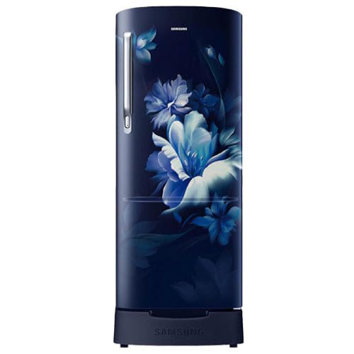 Samsung 192L 3 Star Single Door Fridge with Base Drawer, Camellia Blue