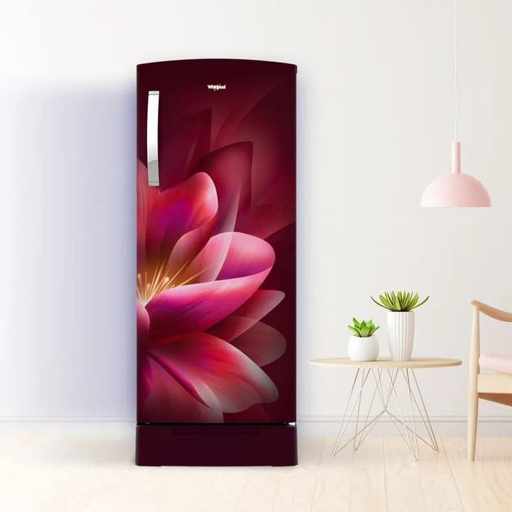 Whirlpool 192L 3-Star Single Door Fridge, Wine Forest