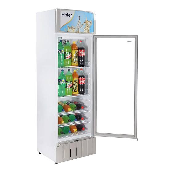 Haier 350L Single Door Visi Cooler, Keep Your Beverages Perfectly Chilled (White)