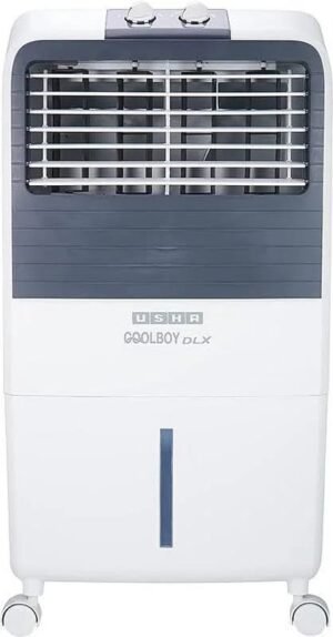Usha Cool Boy DLX 35L Personal Air Cooler, Powerful Cooling, Sleek White Design
