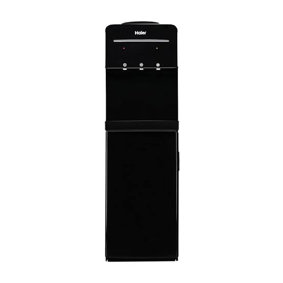 Haier Pro-Series Floor Standing Water Dispenser with Mini Fridge (Black Finish)