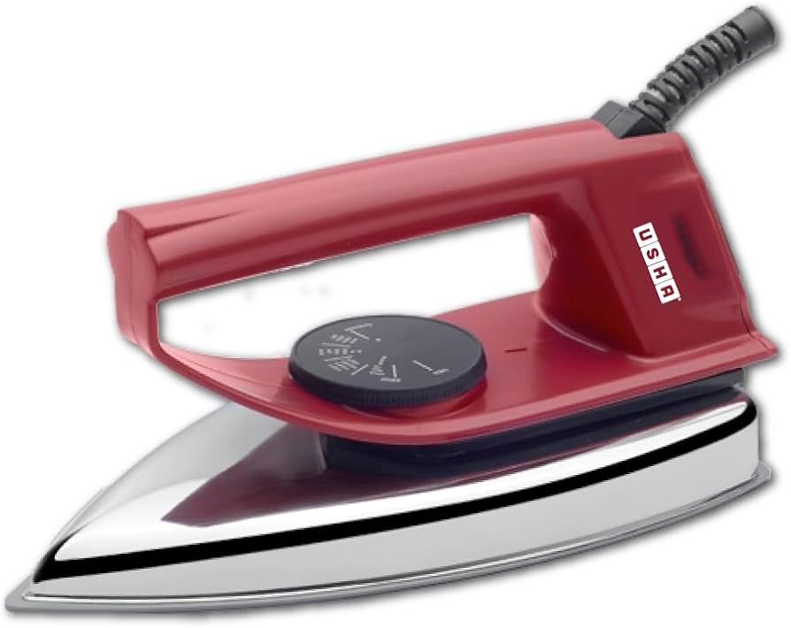 USHA EI 4175-M 750W Ultra-Light Non-Stick Dry Iron, Smooth Glide, Effortless Ironing!