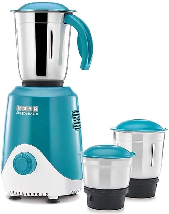 USHA Speed Master 500W Mixer Grinder, Power-Packed Performance with 3 Multi-Purpose Jars