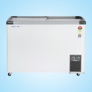 Voltas 275L 5-Star Flat Glass Top Display Freezer, Smart Cooling, Stunning Display!