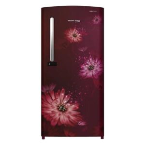 Voltas Beko 185L 3-Star Single Door Refrigerator, Elegant Dahlia Wine Finish
