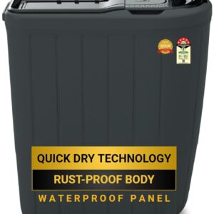 Whirlpool SUPERB ATOM 70S 7 kg Semi-Automatic Top Load Washing Machine (Model 30211, Grey Dazzle)