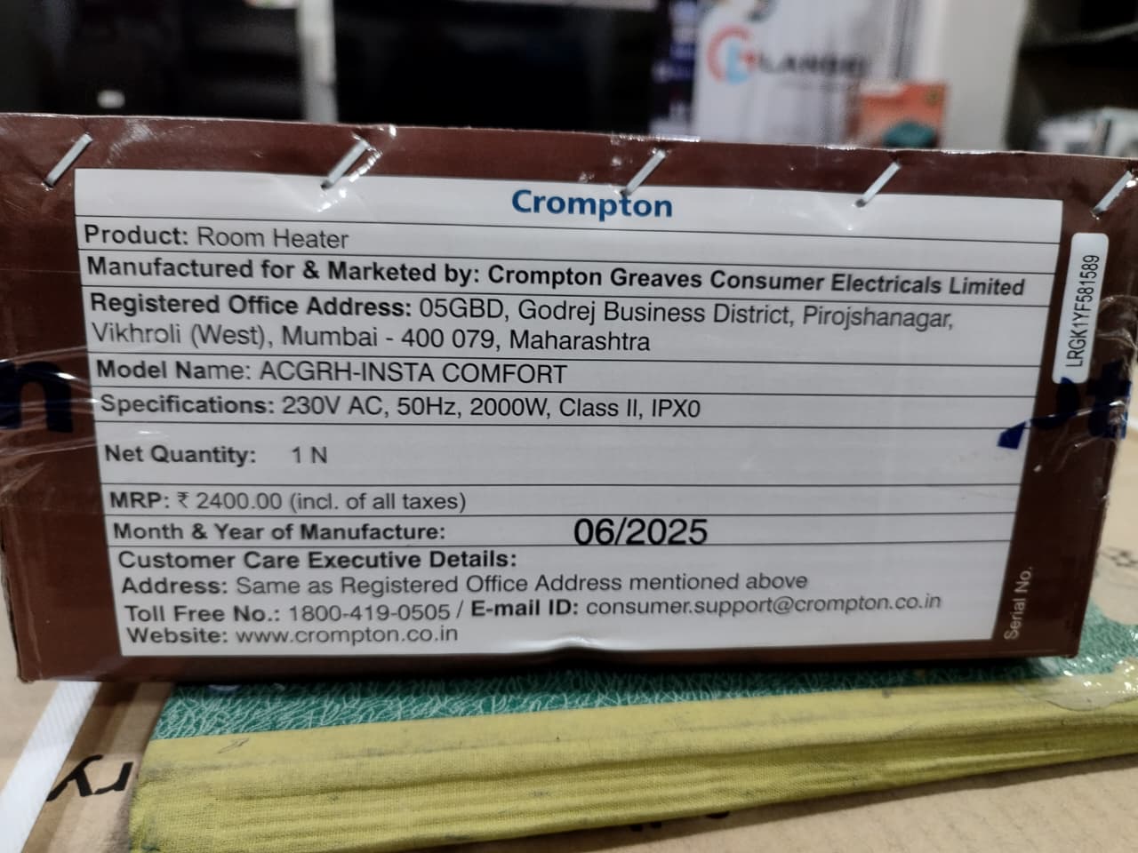 Crompton Insta Comfort 2000W Room Heater, Fast Heating Convector with Adjustable Thermostat & Silent Warmth - Image 2